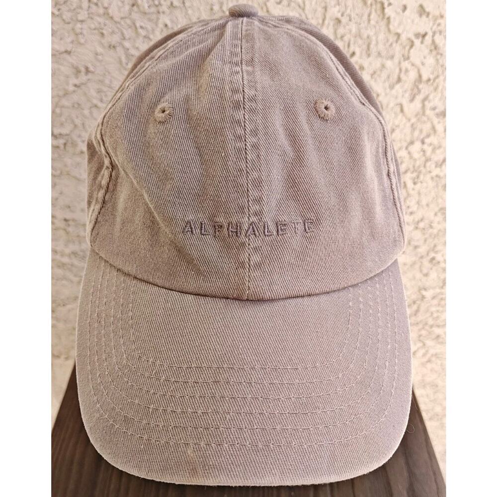 Alphalete Unisex Adjustable Tan Dad Hat Cap Cotton Gym Fitness